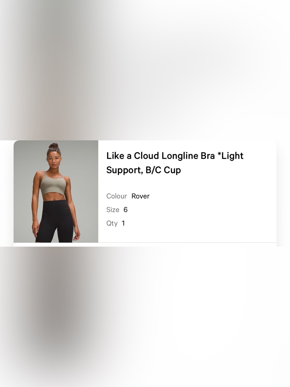 lululemon Like a Cloud Longline Bra in Rover Taupe